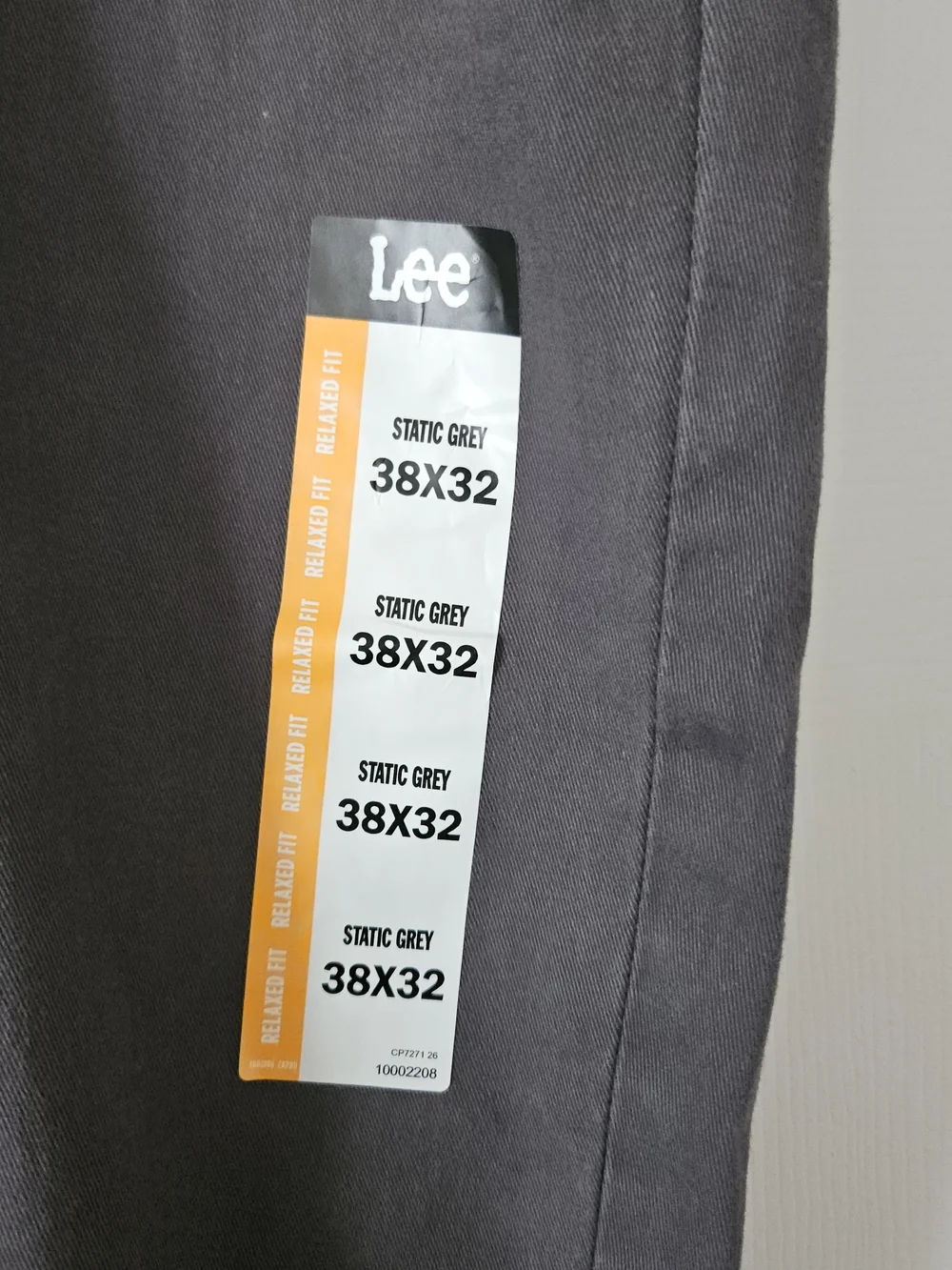 Lee Extreme Motion Men's Relaxed Straight Denim Pants Gray 38W Stretch